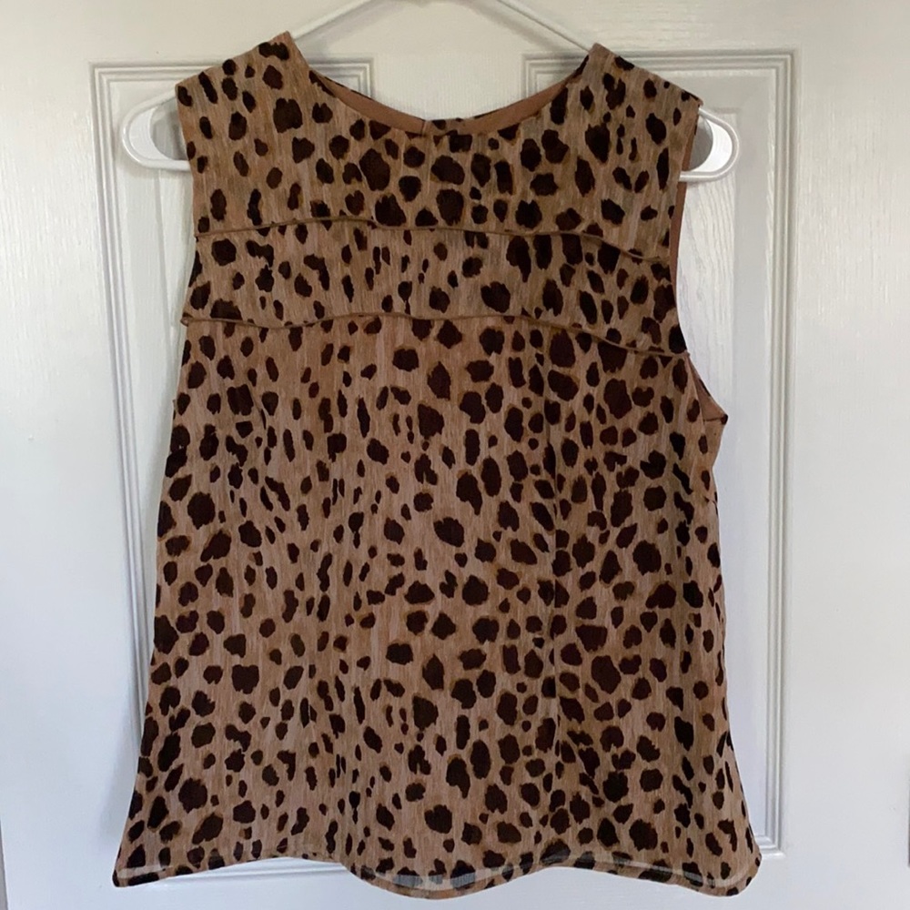 Merona Ruffled Leopard Sleeveless Top